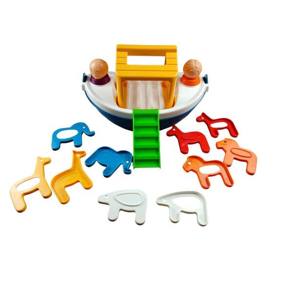 ​Vintage Complete Tuppertoys Noah’s Ark Boat Bathtub Animals Cookies Like New - Picture 3 of 4